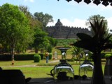 Borobudur Temple from Manohara Restaurant, solo-yogyakarta tour package featuring sunrise borobudur