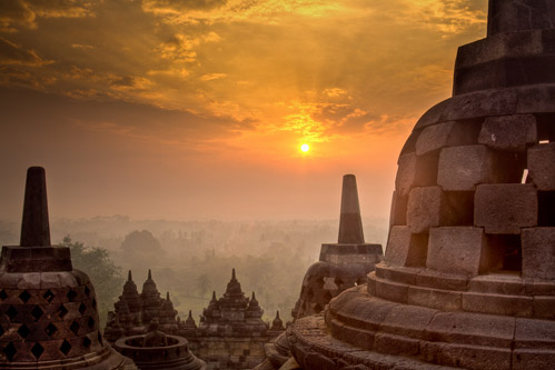 Borobudur at dawn